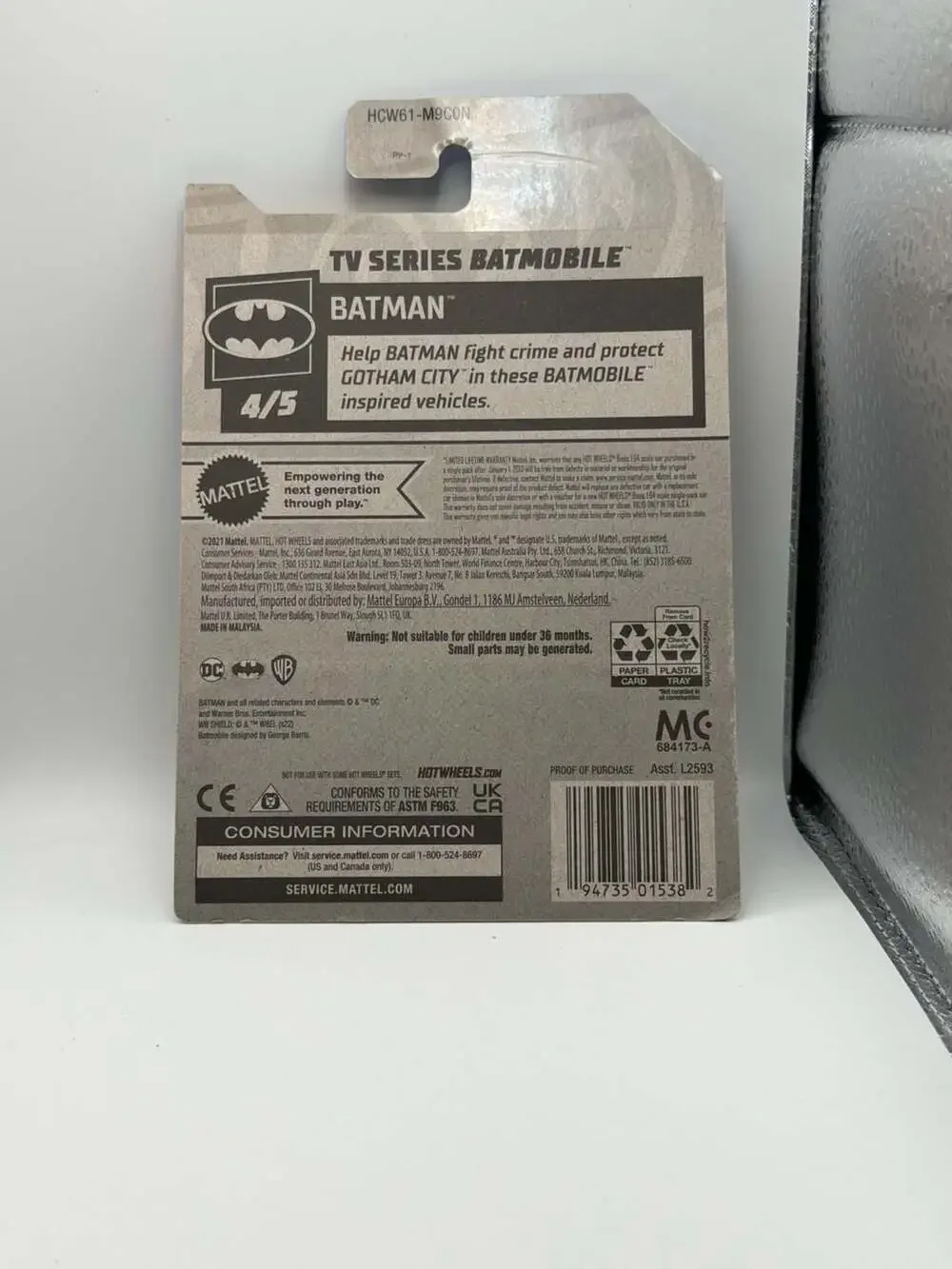 Hot Wheels Batman Classic TV Series Batmobile Gold Variant 131/250